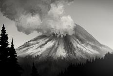 Mt. St. Helens Eruption-anatomyofrockthe-Mounted Art Print