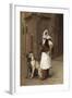 Anaute Avec Deux Chiens Whippets, 1867-Jean Leon Gerome-Framed Giclee Print