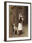 Anaute Avec Deux Chiens Whippets, 1867-Jean Leon Gerome-Framed Giclee Print