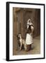 Anaute Avec Deux Chiens Whippets, 1867-Jean Leon Gerome-Framed Giclee Print