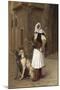 Anaute Avec Deux Chiens Whippets, 1867-Jean Leon Gerome-Mounted Giclee Print