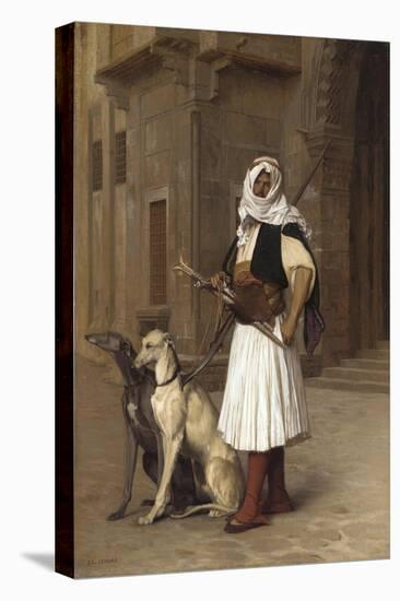 Anaute Avec Deux Chiens Whippets, 1867-Jean Leon Gerome-Stretched Canvas