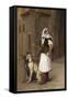 Anaute Avec Deux Chiens Whippets, 1867-Jean Leon Gerome-Framed Stretched Canvas