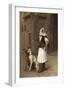 Anaute Avec Deux Chiens Whippets, 1867-Jean Leon Gerome-Framed Giclee Print