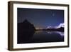 Anayet Peak at Night and Storm over Pic Du Midi D'Ossau, Pyrenees. Huesca Province, Aragon, Spain-Oscar Dominguez-Framed Photographic Print