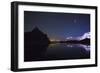 Anayet Peak at Night and Storm over Pic Du Midi D'Ossau, Pyrenees. Huesca Province, Aragon, Spain-Oscar Dominguez-Framed Photographic Print