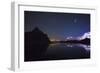 Anayet Peak at Night and Storm over Pic Du Midi D'Ossau, Pyrenees. Huesca Province, Aragon, Spain-Oscar Dominguez-Framed Photographic Print