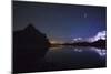 Anayet Peak at Night and Storm over Pic Du Midi D'Ossau, Pyrenees. Huesca Province, Aragon, Spain-Oscar Dominguez-Mounted Photographic Print