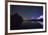 Anayet Peak at Night and Storm over Pic Du Midi D'Ossau, Pyrenees. Huesca Province, Aragon, Spain-Oscar Dominguez-Framed Photographic Print