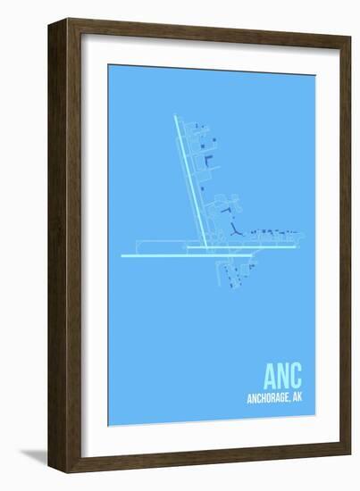 ANC Airport Layout-08 Left-Framed Giclee Print