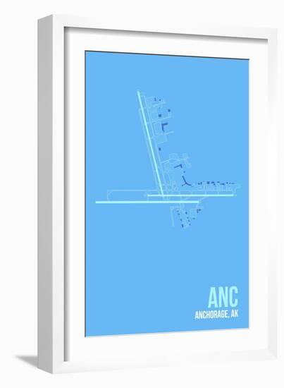 ANC Airport Layout-08 Left-Framed Giclee Print