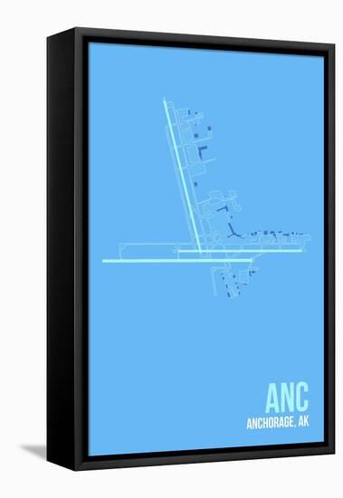 ANC Airport Layout-08 Left-Framed Stretched Canvas