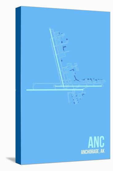ANC Airport Layout-08 Left-Stretched Canvas