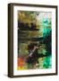 Ancestral Imprint (Oil on Ikea Table Top)-Aaron Bevan-Bailey-Framed Giclee Print