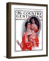 "Ancestral Shawl," Country Gentleman Cover, October 18, 1924-Sam Brown-Framed Giclee Print