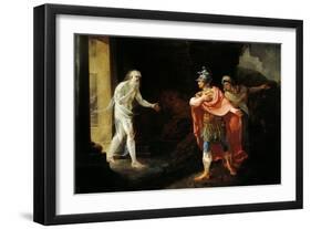 Anchises and Sibyl Deifobe Leading Aeneas' Soul to Hell-Bundt Hansen-Framed Giclee Print