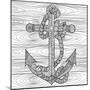 Anchor and Rope-null-Mounted Art Print