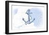 Anchor - Blue - Coastal Icon-Lantern Press-Framed Art Print