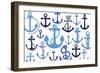 Anchor Blues 1-Melody Hogan-Framed Art Print