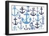 Anchor Blues 1-Melody Hogan-Framed Art Print