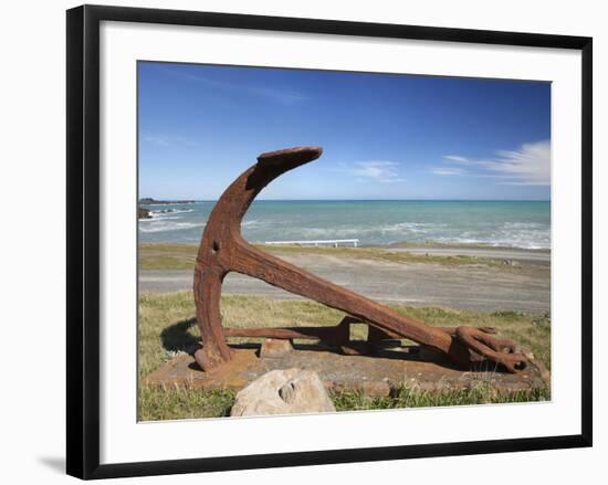 Anchor from the Barque Ben Avon, Shipwrecked in 1903, Ngawi, Wairarapa, North Island, New Zealand-David Wall-Framed Photographic Print