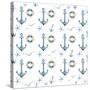 Anchor Home Pattern-Kimberly Allen-Stretched Canvas