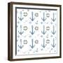 Anchor Home Pattern-Kimberly Allen-Framed Art Print