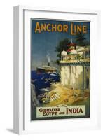 Anchor Line Travel Poster-W. Welsh-Framed Giclee Print