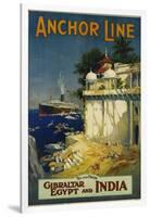 Anchor Line Travel Poster-W. Welsh-Framed Giclee Print