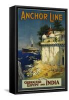 Anchor Line Travel Poster-W. Welsh-Framed Stretched Canvas