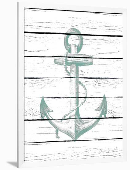 Anchor on Wood-Lanie Loreth-Framed Art Print