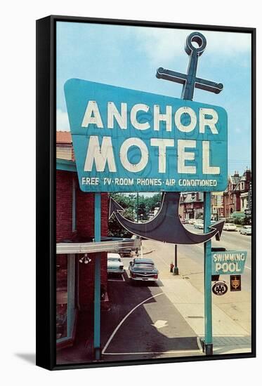 Anchor Vintage Motel-null-Framed Stretched Canvas