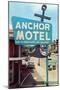 Anchor Vintage Motel-null-Mounted Art Print