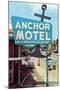 Anchor Vintage Motel-null-Mounted Art Print