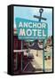 Anchor Vintage Motel-null-Framed Stretched Canvas