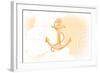 Anchor - Yellow - Coastal Icon-Lantern Press-Framed Art Print