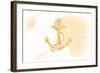 Anchor - Yellow - Coastal Icon-Lantern Press-Framed Art Print