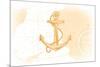 Anchor - Yellow - Coastal Icon-Lantern Press-Mounted Premium Giclee Print