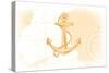 Anchor - Yellow - Coastal Icon-Lantern Press-Stretched Canvas