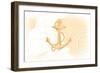 Anchor - Yellow - Coastal Icon-Lantern Press-Framed Art Print