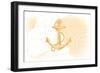 Anchor - Yellow - Coastal Icon-Lantern Press-Framed Art Print