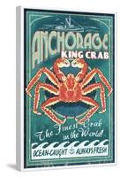 Anchorage, Alaska - King Crab-Lantern Press-Framed Art Print