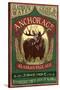 Anchorage, Alaska - Moose Head Ale-Lantern Press-Stretched Canvas