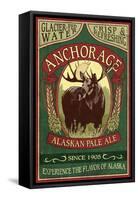 Anchorage, Alaska - Moose Head Ale-Lantern Press-Framed Stretched Canvas