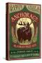 Anchorage, Alaska - Moose Head Ale-Lantern Press-Stretched Canvas