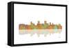 Anchorage Alaska Skyline 1-Marlene Watson-Framed Stretched Canvas