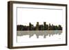 Anchorage Alaska Skyline BW 1-Marlene Watson-Framed Premium Giclee Print