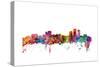 Anchorage Alaska Skyline-Michael Tompsett-Stretched Canvas