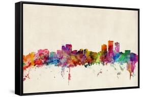 Anchorage Alaska Skyline-Michael Tompsett-Framed Stretched Canvas