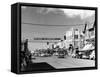 Anchorage, Alaska View of 4th Avenue Photograph-Lantern Press-Framed Stretched Canvas